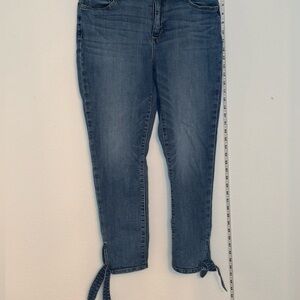 St. John's Bay Blue Cropped Jeans with ankle tie